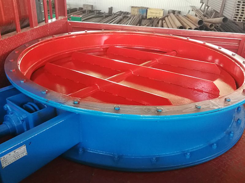 圓形擋板門（直徑250cm）制作完工，驗收合格了